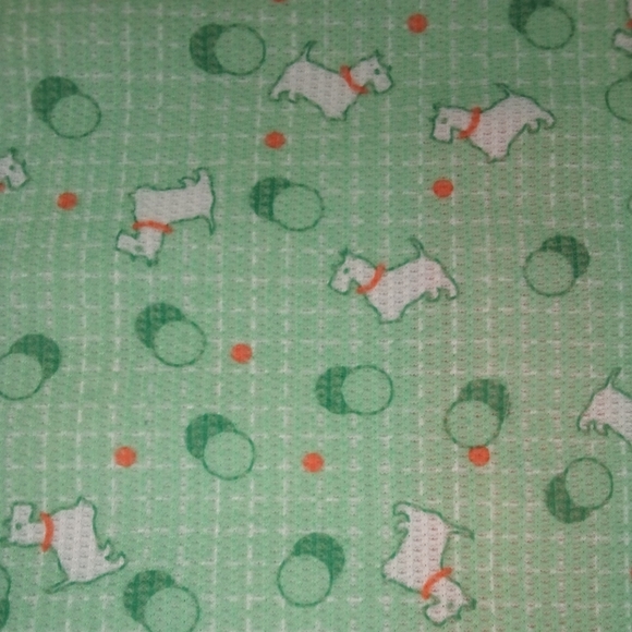 American Girl Beforever Kit's Scottie Dog Green Orange Pajamas Set Girl's M - Picture 5 of 13